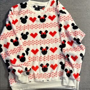 Disney Black and Red Patterned Sweater